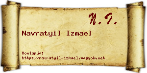 Navratyil Izmael névjegykártya